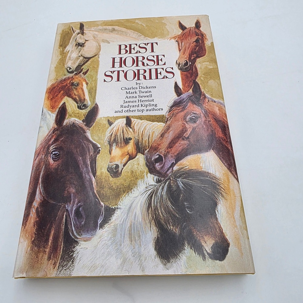 Best Horse Stories 1991 Anthology Wings Books Hardcover Dickens Twain Herriot